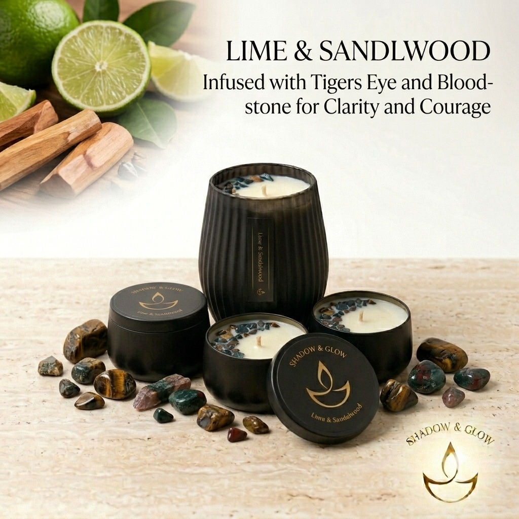 Candles with Crystal Chips - Shadow & Glow