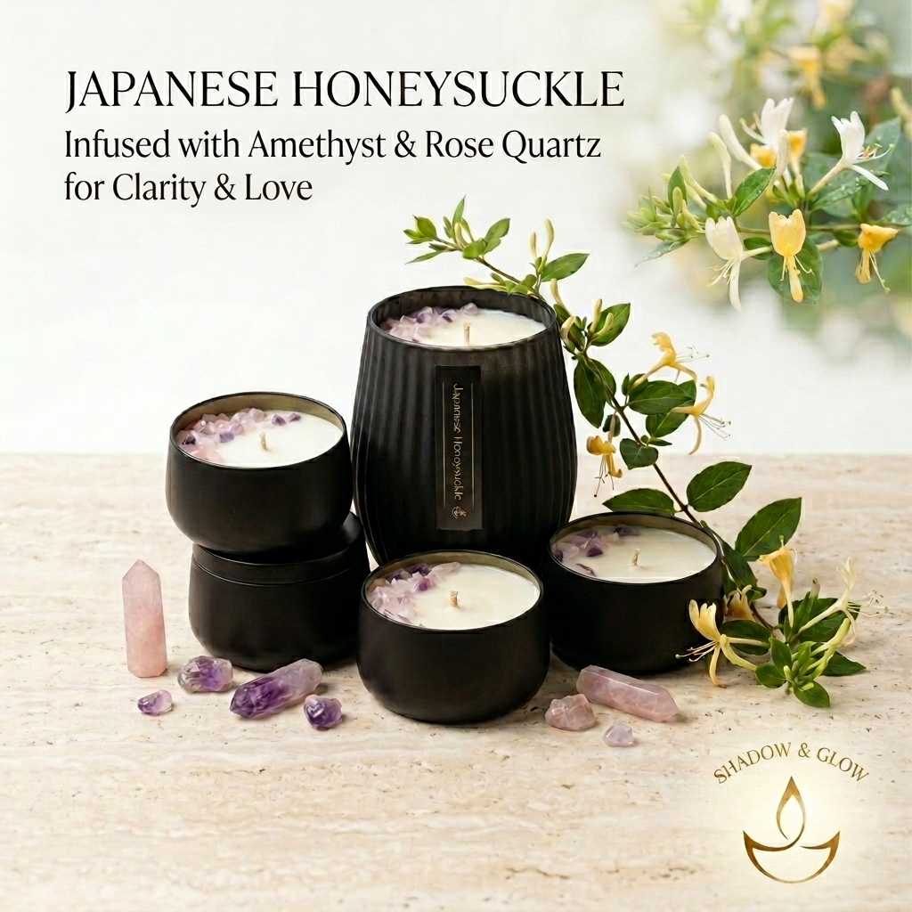 Candles with Crystal Chips - Shadow & Glow