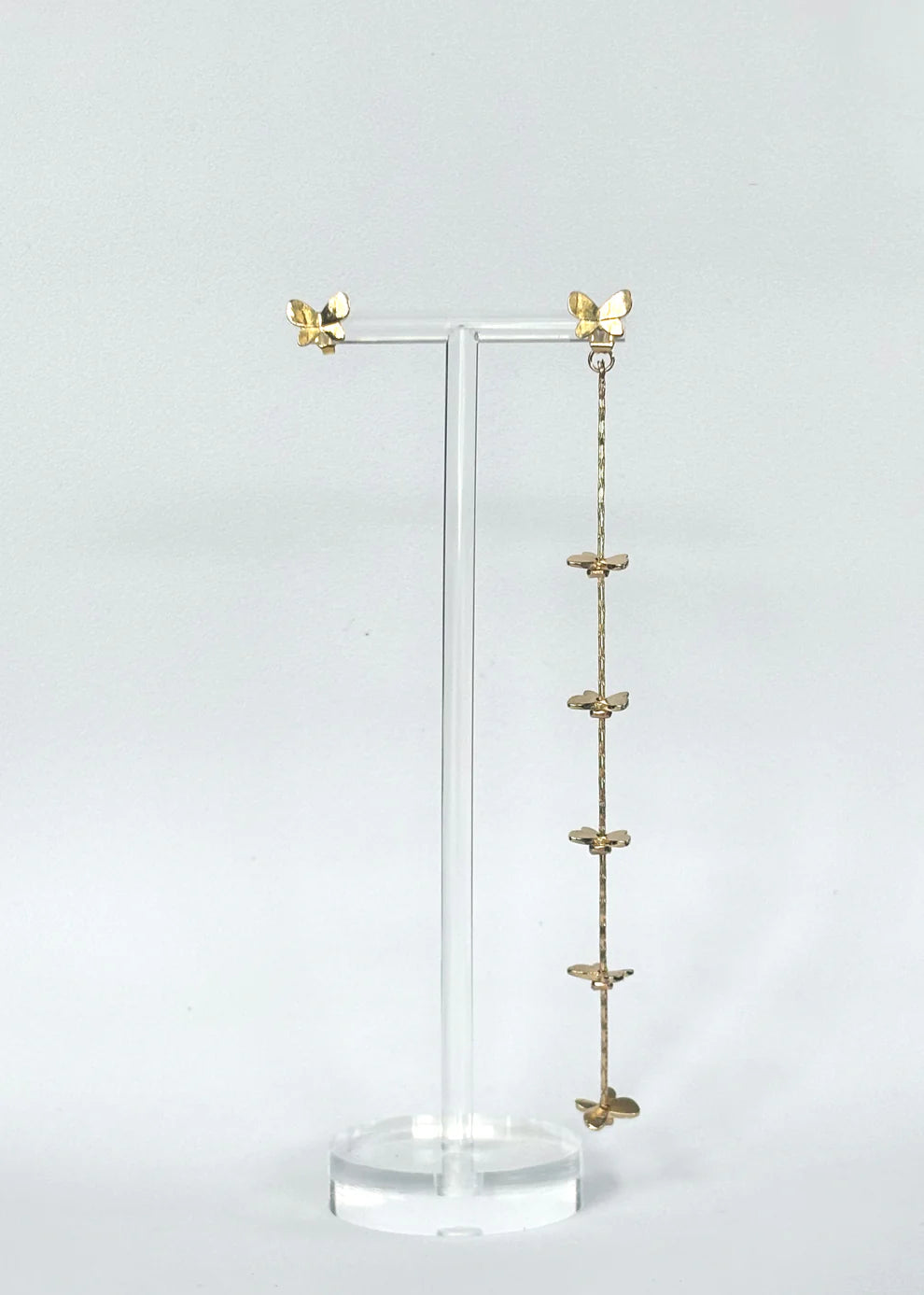 Agraulis Earrings – Mismatched Gold Butterfly Drops