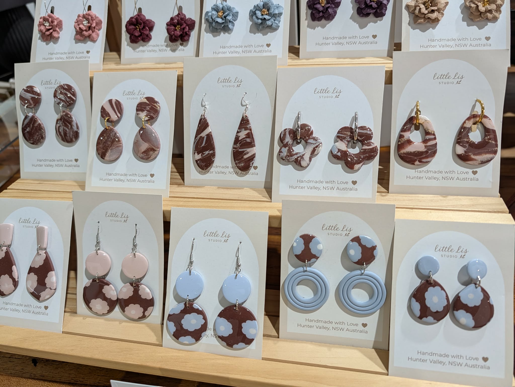 Earrings - Chocolate Marble Collection