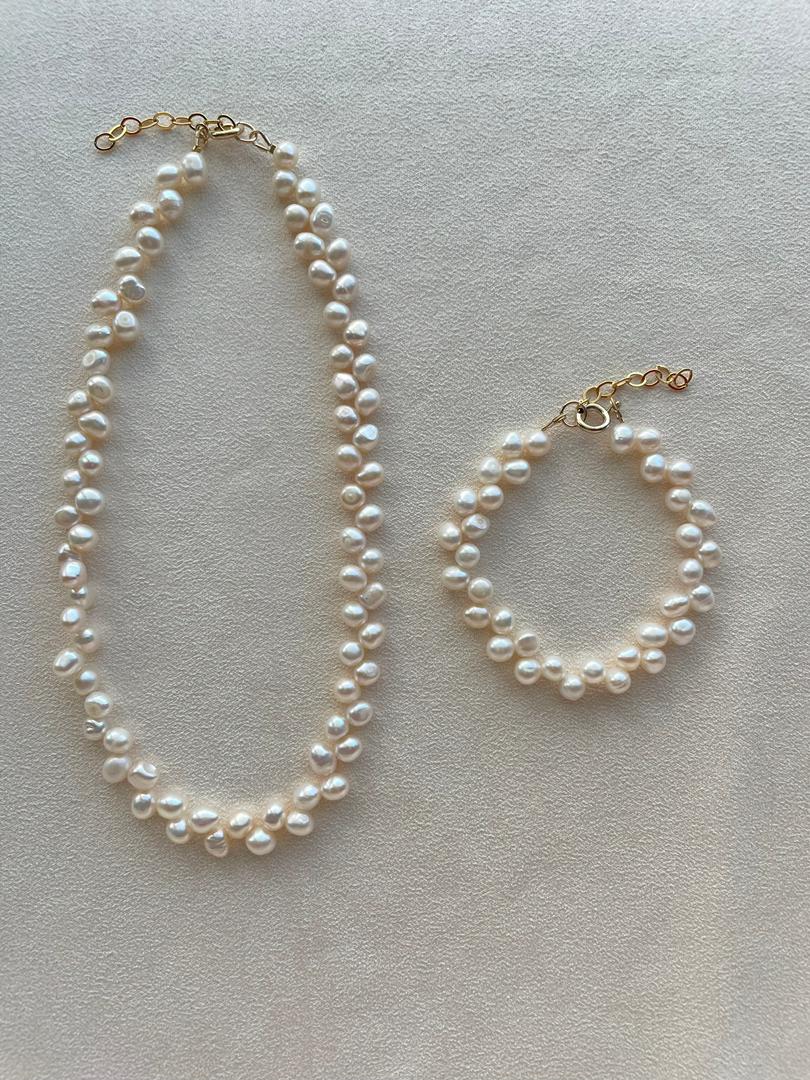 Double‑Layer Freshwater Pearl Bracelet