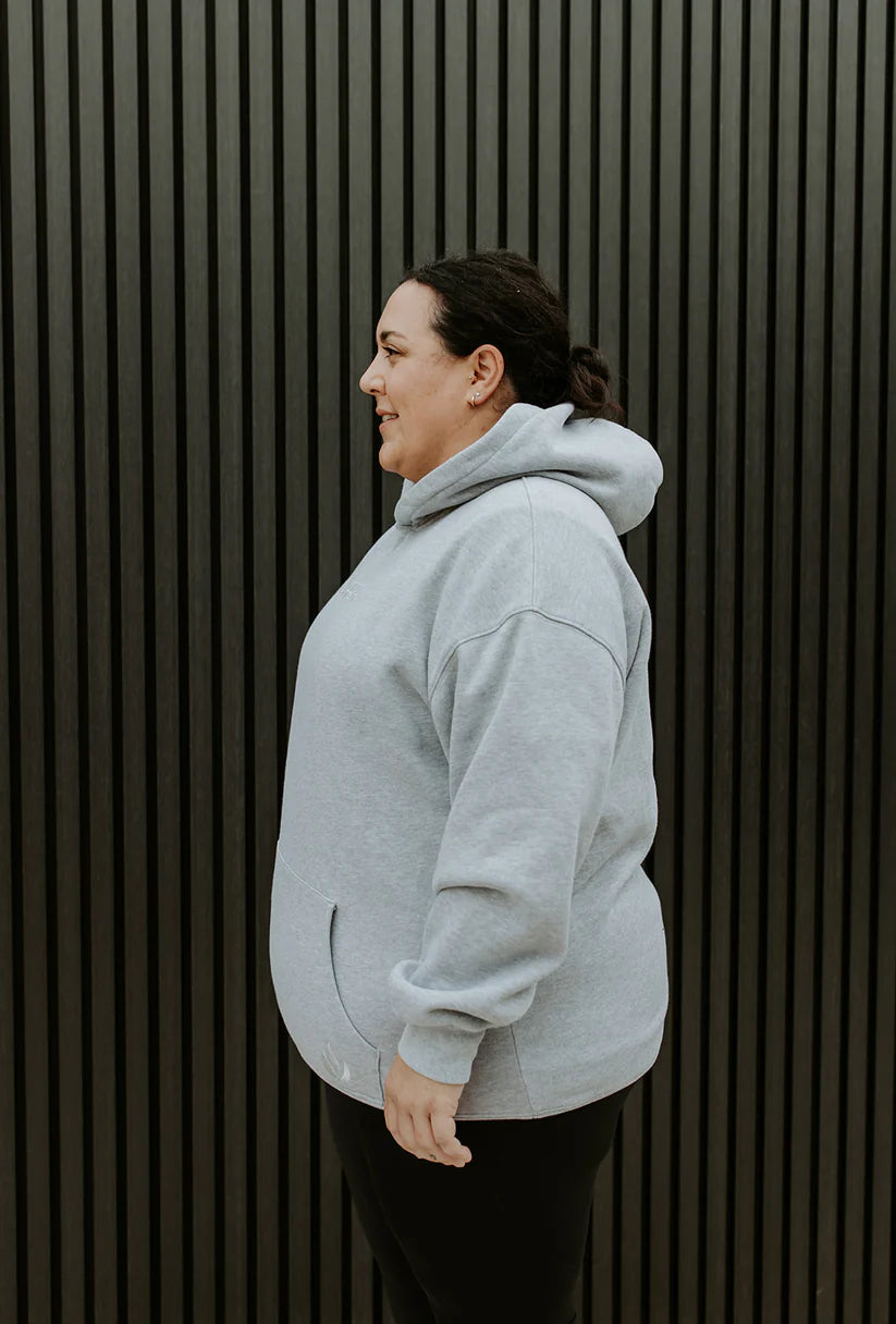 Hooded Jumper in Grey - The Harper Label