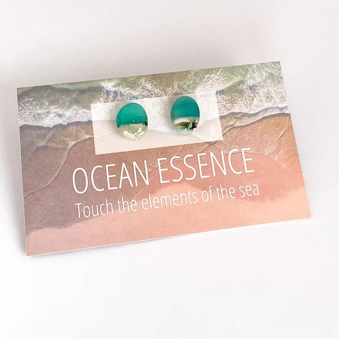Stud Earrings - The ocean Essence - A Fiery Heart